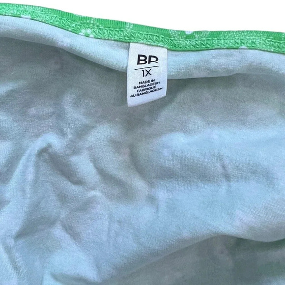 BP. Green Frosty Foulard Backless Crop Tank Top 1X - Picture 3 of 3